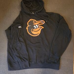Black Hoodie with Orange Logo
